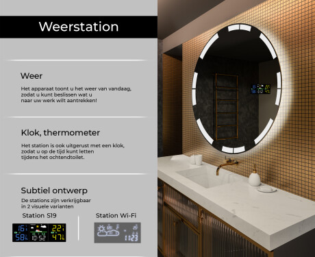 Moderne badkamer spiegel met led-verlichting L120 #2