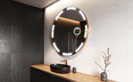 Moderne badkamer spiegel met led-verlichting L120