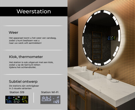 Moderne badkamer spiegel met led-verlichting L121 #2