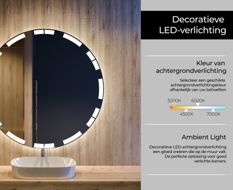 Moderne badkamer spiegel met led-verlichting L121 #4