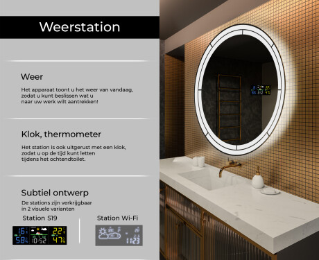 Moderne badkamer spiegel met led-verlichting L122 #2