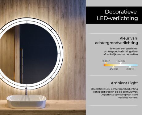 Moderne badkamer spiegel met led-verlichting L122 #4
