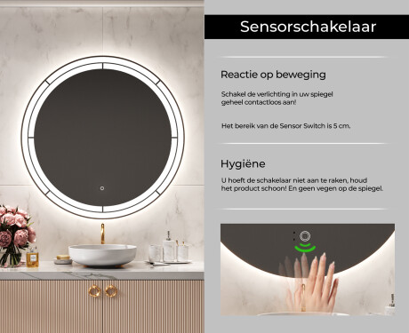 Moderne badkamer spiegel met led-verlichting L122 #6