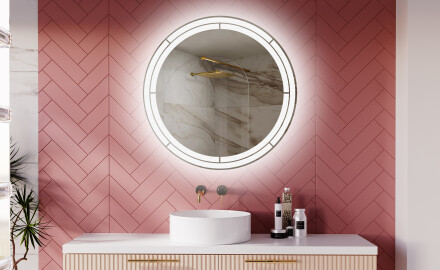 Moderne badkamer spiegel met led-verlichting L122