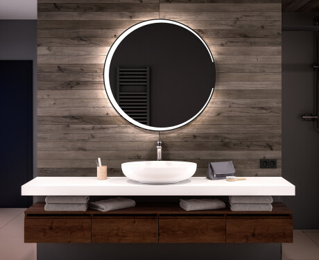 Moderne badkamer spiegel met led-verlichting L123