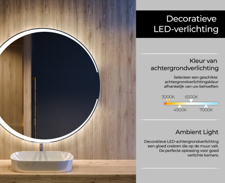 Moderne badkamer spiegel met led-verlichting L123 #4