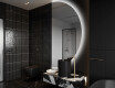 Moderne LED Halfcirkel Spiegel - Stijlvolle Verlichting voor Badkamer A221