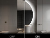Moderne LED Halfcirkel Spiegel - Stijlvolle Verlichting voor Badkamer A221 #3