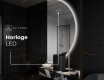 Moderne LED Halfcirkel Spiegel - Stijlvolle Verlichting voor Badkamer A221 #7