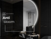 Moderne LED Halfcirkel Spiegel - Stijlvolle Verlichting voor Badkamer A221 #8