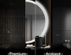 Moderne LED Halfcirkel Spiegel - Stijlvolle Verlichting voor Badkamer A222