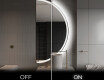 Moderne LED Halfcirkel Spiegel - Stijlvolle Verlichting voor Badkamer A222 #3