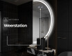 Moderne LED Halfcirkel Spiegel - Stijlvolle Verlichting voor Badkamer A222 #6