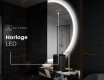 Moderne LED Halfcirkel Spiegel - Stijlvolle Verlichting voor Badkamer A222 #7