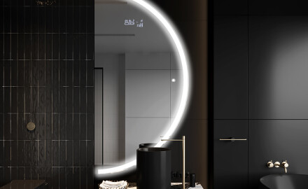 Moderne LED Halfcirkel Spiegel - Stijlvolle Verlichting voor Badkamer A222