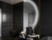 Moderne LED Halfcirkel Spiegel - Stijlvolle Verlichting voor Badkamer A223