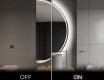 Moderne LED Halfcirkel Spiegel - Stijlvolle Verlichting voor Badkamer A223 #3