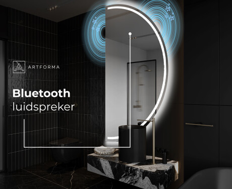 Moderne LED Halfcirkel Spiegel - Stijlvolle Verlichting voor Badkamer A223 #5