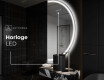 Moderne LED Halfcirkel Spiegel - Stijlvolle Verlichting voor Badkamer A223 #7