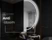Moderne LED Halfcirkel Spiegel - Stijlvolle Verlichting voor Badkamer A223 #8
