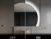 Moderne LED Halfcirkel Spiegel - Stijlvolle Verlichting voor Badkamer Q221 #3