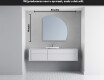Moderne LED Halfcirkel Spiegel - Stijlvolle Verlichting voor Badkamer Q221 #4