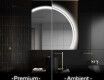 Moderne LED Halfcirkel Spiegel - Stijlvolle Verlichting voor Badkamer Q222