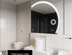 Moderne LED Halfcirkel Spiegel - Stijlvolle Verlichting voor Badkamer Q222 #4