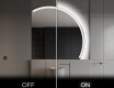 Moderne LED Halfcirkel Spiegel - Stijlvolle Verlichting voor Badkamer Q222 #3
