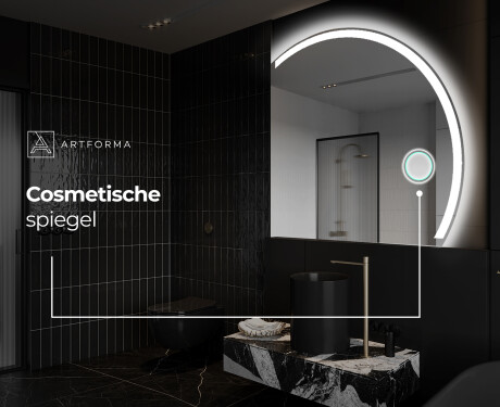 Moderne LED Halfcirkel Spiegel - Stijlvolle Verlichting voor Badkamer Q222 #5