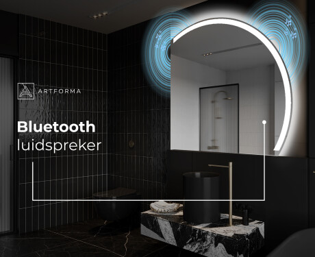 Moderne LED Halfcirkel Spiegel - Stijlvolle Verlichting voor Badkamer Q222 #6