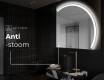 Moderne LED Halfcirkel Spiegel - Stijlvolle Verlichting voor Badkamer Q222 #9