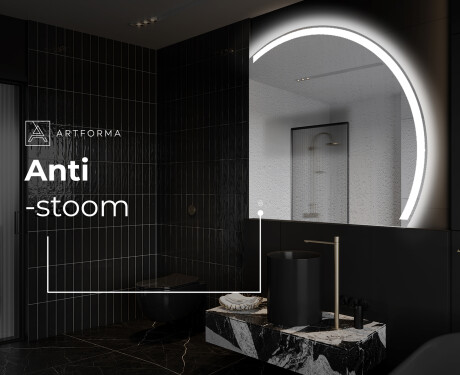 Moderne LED Halfcirkel Spiegel - Stijlvolle Verlichting voor Badkamer Q222 #9
