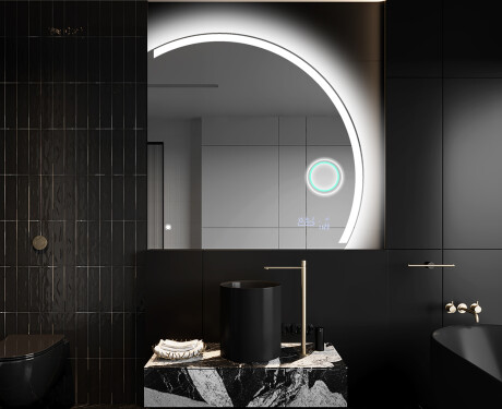 Moderne LED Halfcirkel Spiegel - Stijlvolle Verlichting voor Badkamer Q222 #10