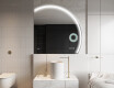 Moderne LED Halfcirkel Spiegel - Stijlvolle Verlichting voor Badkamer Q223 #10