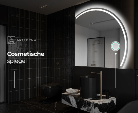 Moderne LED Halfcirkel Spiegel - Stijlvolle Verlichting voor Badkamer Q223 #5