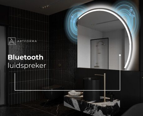 Moderne LED Halfcirkel Spiegel - Stijlvolle Verlichting voor Badkamer Q223 #6