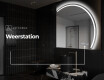 Moderne LED Halfcirkel Spiegel - Stijlvolle Verlichting voor Badkamer Q223 #7