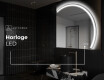 Moderne LED Halfcirkel Spiegel - Stijlvolle Verlichting voor Badkamer Q223 #8