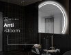 Moderne LED Halfcirkel Spiegel - Stijlvolle Verlichting voor Badkamer Q223 #9