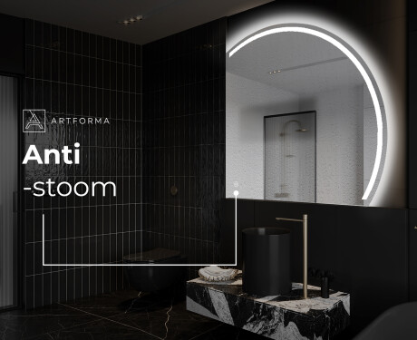 Moderne LED Halfcirkel Spiegel - Stijlvolle Verlichting voor Badkamer Q223 #9