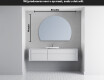 Moderne LED Halfcirkel Spiegel - Stijlvolle Verlichting voor Badkamer W221 #4