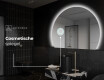 Moderne LED Halfcirkel Spiegel - Stijlvolle Verlichting voor Badkamer W221 #5
