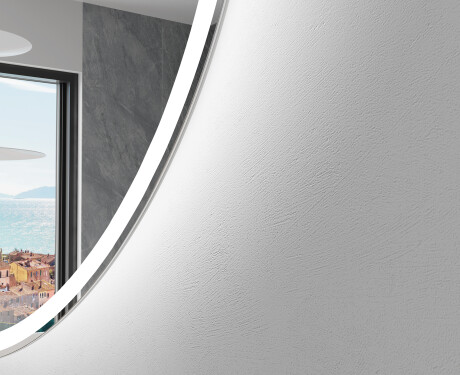 Moderne LED Halfcirkel Spiegel - Stijlvolle Verlichting voor Badkamer W222 #2
