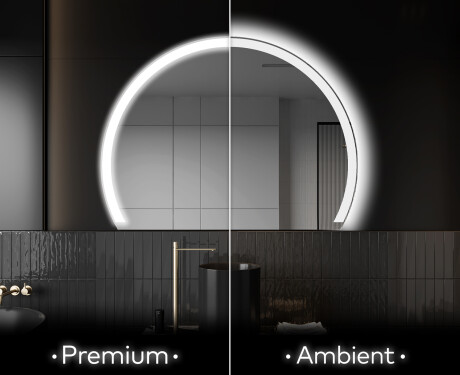 Moderne LED Halfcirkel Spiegel - Stijlvolle Verlichting voor Badkamer W222