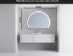 Moderne LED Halfcirkel Spiegel - Stijlvolle Verlichting voor Badkamer W222 #5