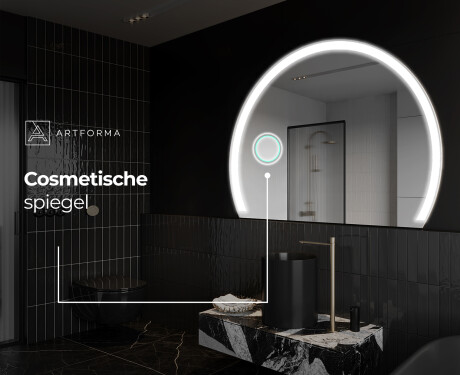 Moderne LED Halfcirkel Spiegel - Stijlvolle Verlichting voor Badkamer W222 #6