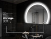 Moderne LED Halfcirkel Spiegel - Stijlvolle Verlichting voor Badkamer W222 #9