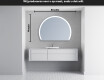 Moderne LED Halfcirkel Spiegel - Stijlvolle Verlichting voor Badkamer W222 #4