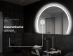 Moderne LED Halfcirkel Spiegel - Stijlvolle Verlichting voor Badkamer W222 #5